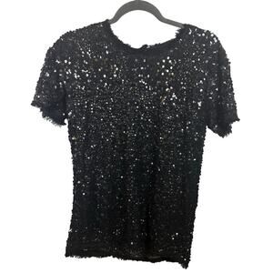 Gryphon New York Fully Sequin Blouse Women's Small Indie Sleaze 2010s Glam